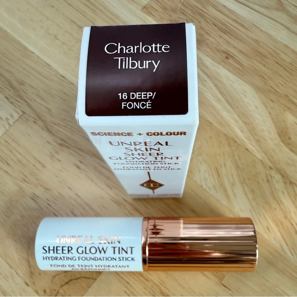 NWT NIB Charlotte Tilbury Unreal Skin Tint Hydrating Foundation Stick (16 Deep)